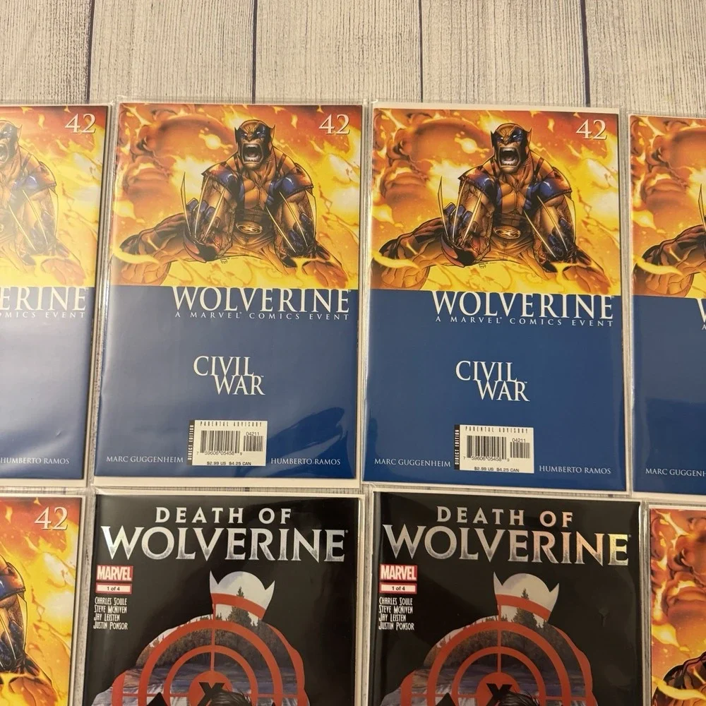 Marvel Wolverine Civil War #42 Lot + Death Of Wolverine #1 Comic Bundle‎
